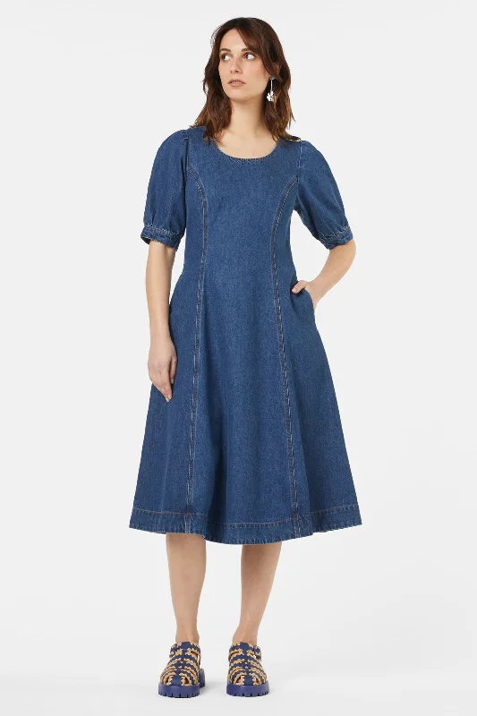 - Parrot climbing and standing wooden frameHoliday Denim Dress