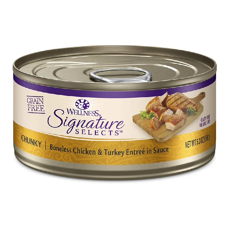    - Senior cat food  CORE Signature Selects Chunky Chicken & Turkey Grain-Free Canned Cat Food