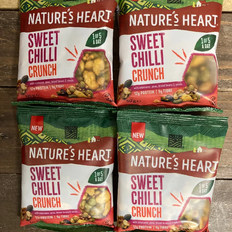 - Natural latex pet mattress6x Nature's Heart Sweet Chilli Crunch Bags (6x50g)
