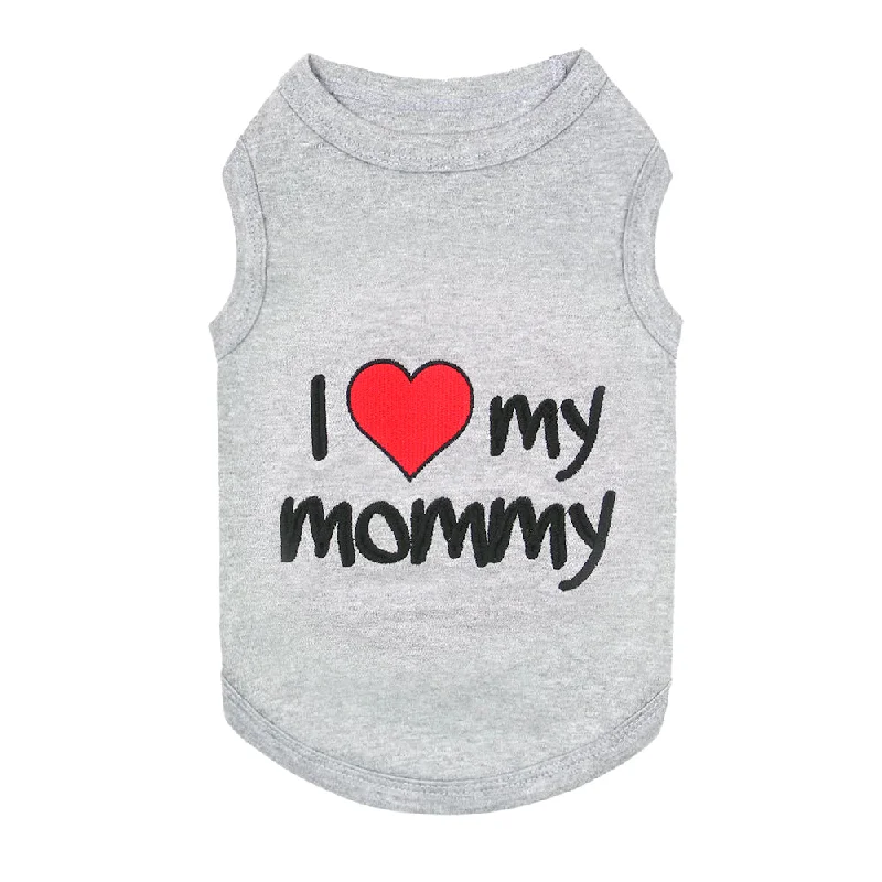 Pet holiday dress-up clothesI Love My Mommy Dog Tee