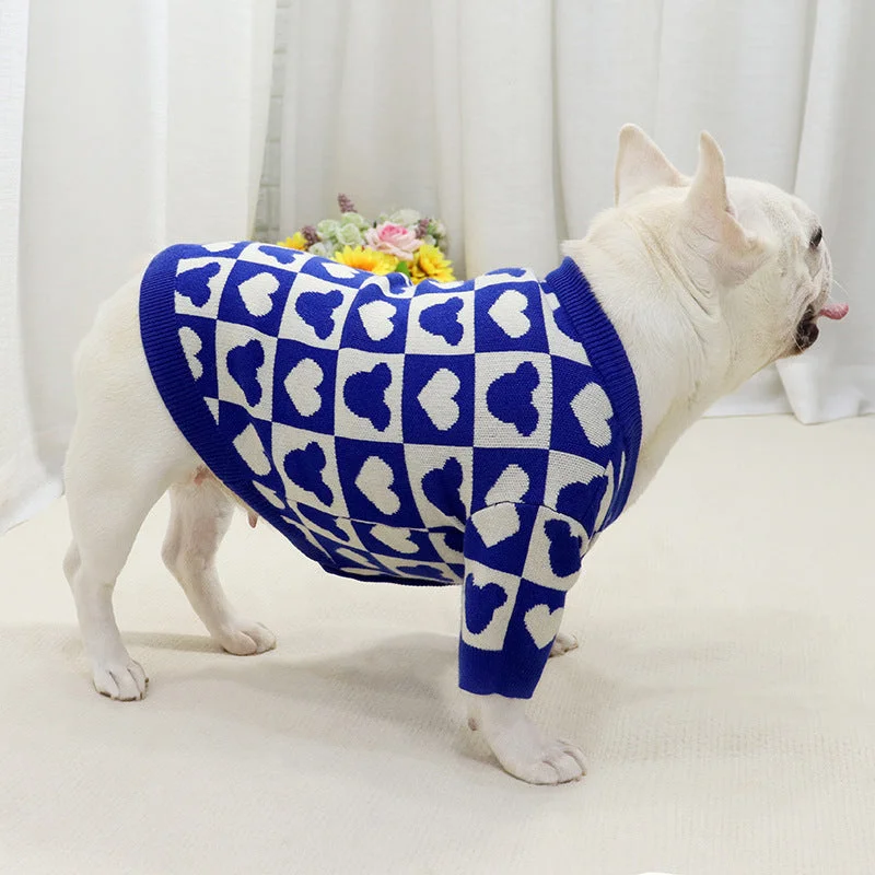 - Pet monitor with cameraBullyButton French Bulldog Cardigan with Button Closure