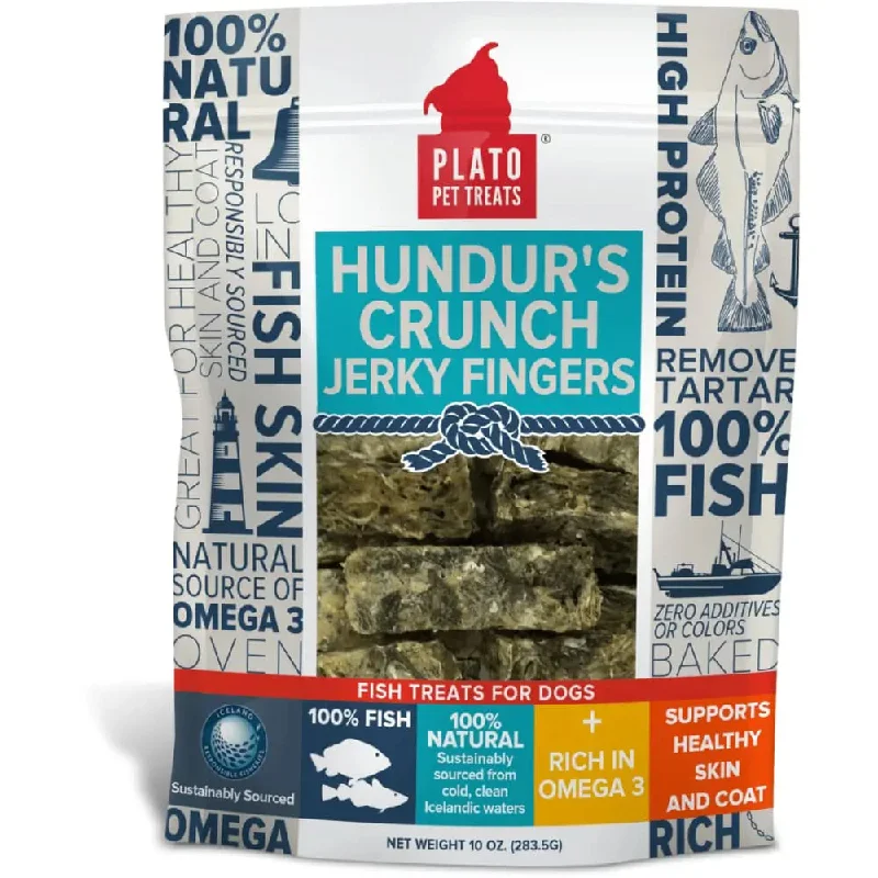 - Natural latex pet mattressPlato Hundur's Crunch Jerky Fingers