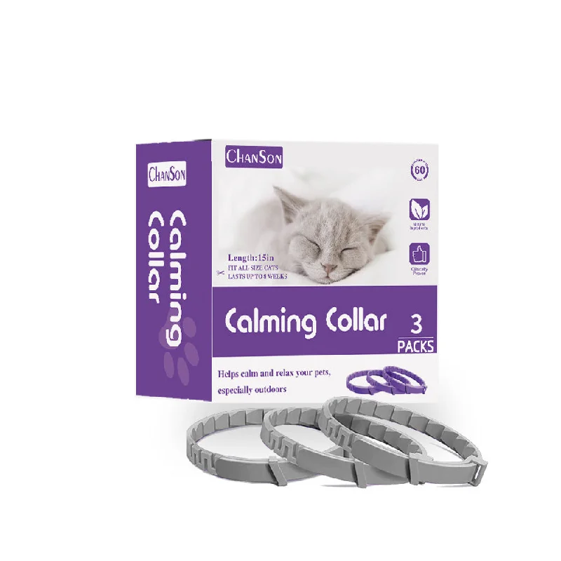 - Air box TSA certified check-inGray Calming Collars for Cats - Natural Anxiety Relief, Adjustable, 3 Pack (2 set/6PCS) - Air box TSA certified check-inGray Calming Collars for Cats - Natural Anxiety Relief, Adjustable, 3 Pack (2 set/6PCS)