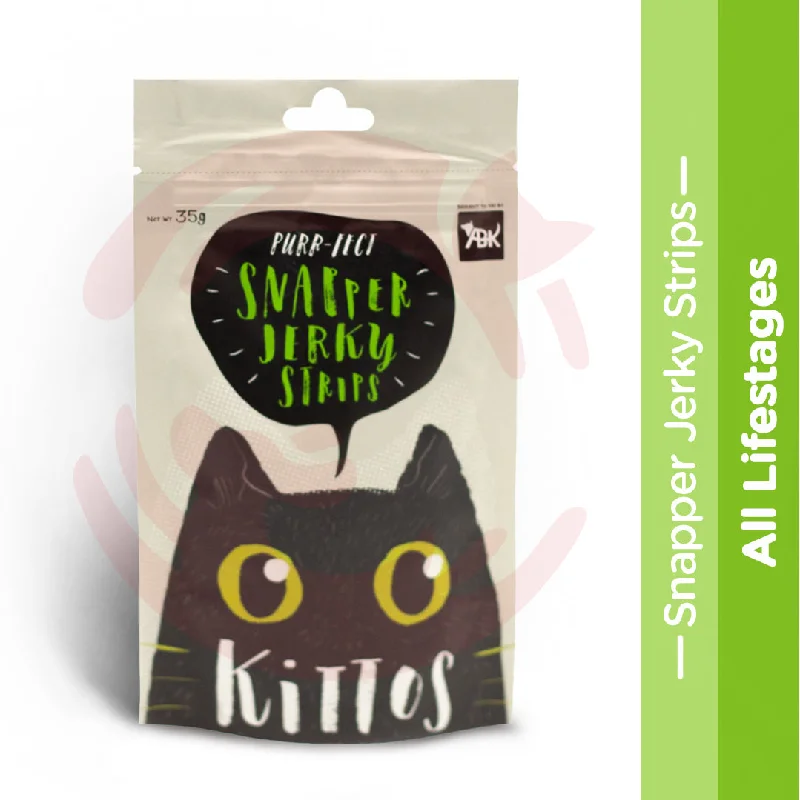    - Cat food nutritional analysis  Kittos Cat Treat - Snapper Jerky Strips (35g)
