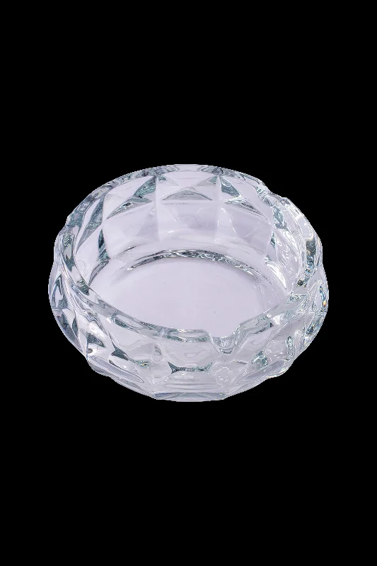 ---Fujima Exquisite Faceted Glass Ashtray - Crystal Clear