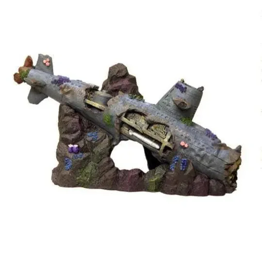 - Cat stress soothing sprayBlue Ribbon Exotic Environments Sunken Submarine Tank Accessory