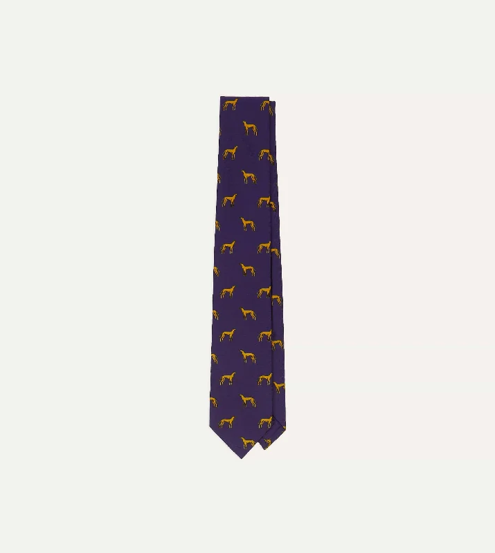 - Pet fence foldable indoorNavy and Yellow Dog Print Silk Tie
