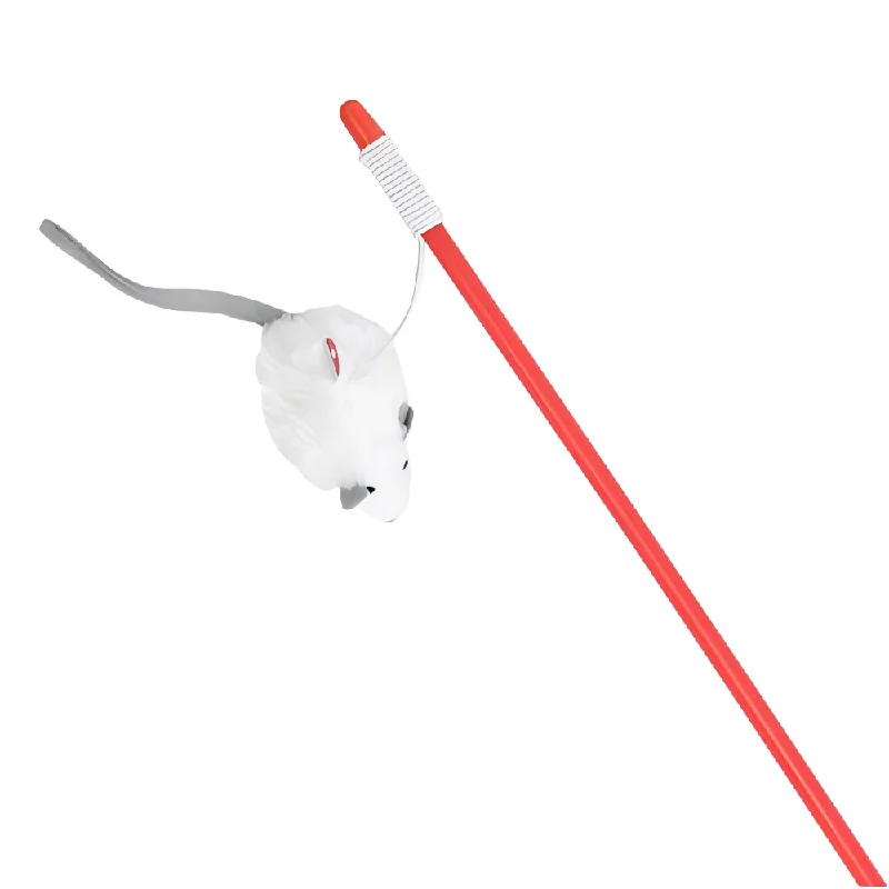 - Pet fence foldable indoorTrixie Squeaky Playing Rod Toy for Cats (White)