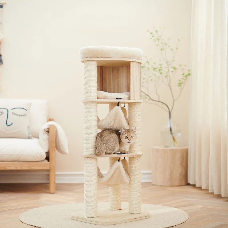  -Non-contact cat thermometerPetsbelle Halfair Solid Wood Cat Tree