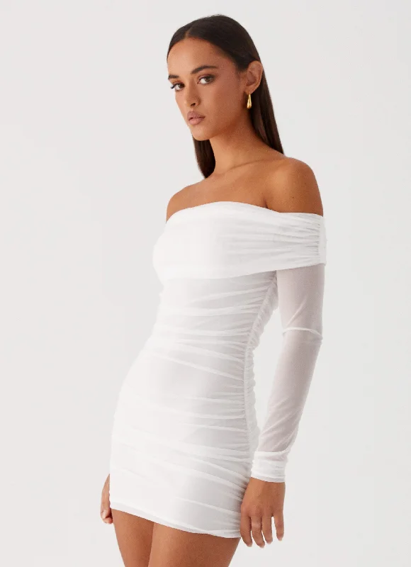 Liquid Spirit Mini Dress - White