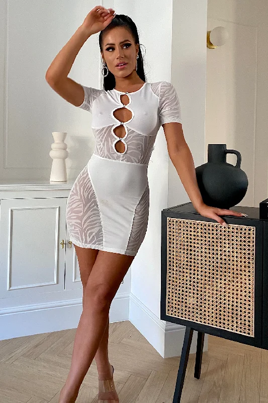 White Zebra Mini Dress